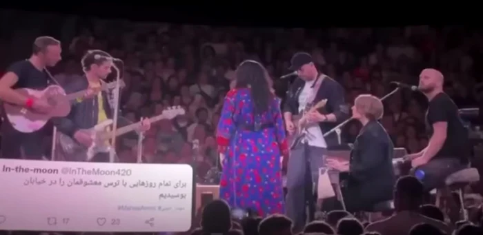 Trupa Coldplay și actrița Golshifteh Frahani