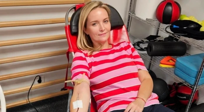 Vedeta Prima TV Ioana Maria Moldovan a donat sânge Foto: arhiva personală