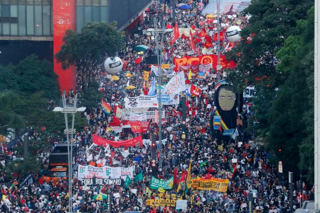 Manifestatie impotriva lui Bolsonaro la Sao Paulo FOTO EPA-EFE