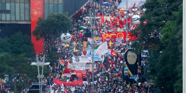 Manifestatie impotriva lui Bolsonaro la Sao Paulo FOTO EPA-EFE