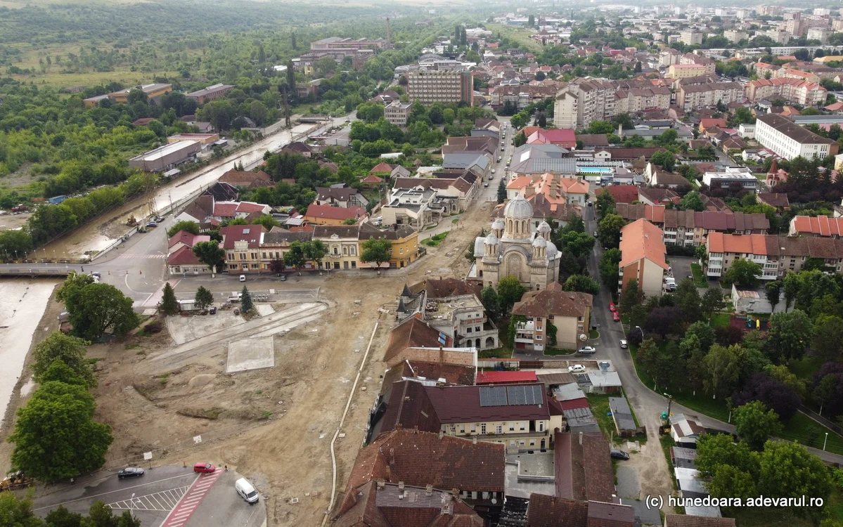 Centrul istoric din Hunedoara. Foto: Daniel Guță