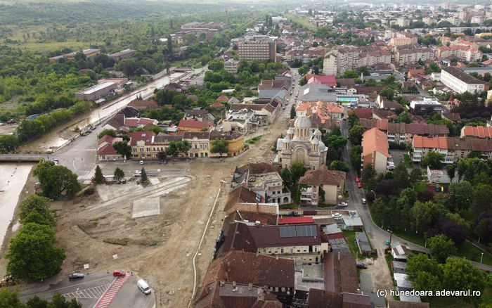 Centrul istoric din Hunedoara. Foto: Daniel Guță
