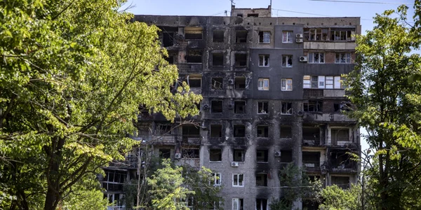 Cladire devastata de razboi in Mariupol FOTO EPA-EFE