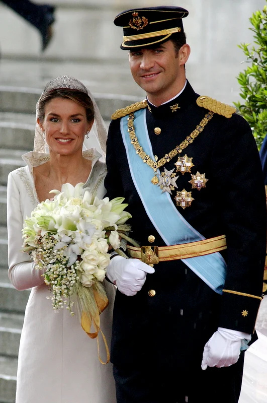 Felipe și Letizia la nunta lor din 2004