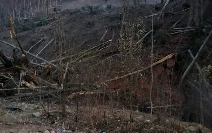 
    Alunecarea de teren amenință gospodăriile localnicilorFoto: ISU Prahova  