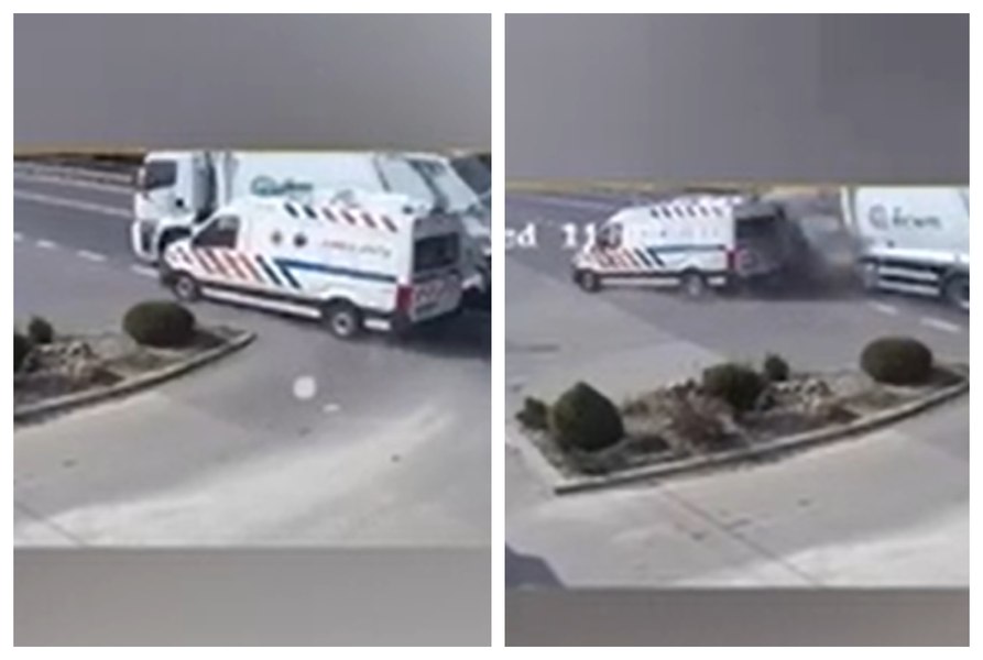 Victima unui accident rutier, rănită din nou după ce ambulanța care o preluase s-a ciocnit cu un camion de salubritate