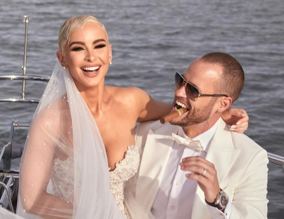 Ellie Gonsalves alături de soțul ei FOTO Instagram