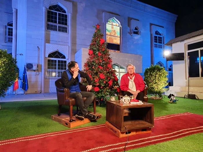 Dan Negru și Florin Piersic la consulatul României din Dubai Sursa: Facebook