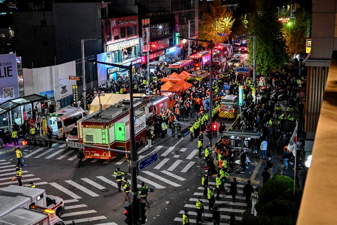 Haos in Seul: zeci de oameni resuscitați după ce s-au călcat în picioare FOTO AFP