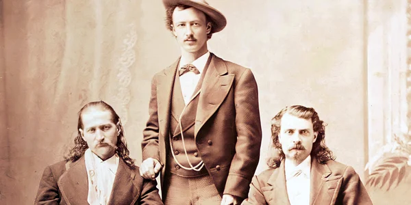 Wild Bill Hickok and Texas Jack Omohundro and Buffalo Bill 1873 png