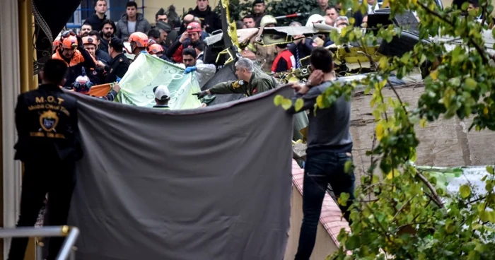 Echipele de intervenţie au sosit imediat la faţa locului Foto: EPA/EFE