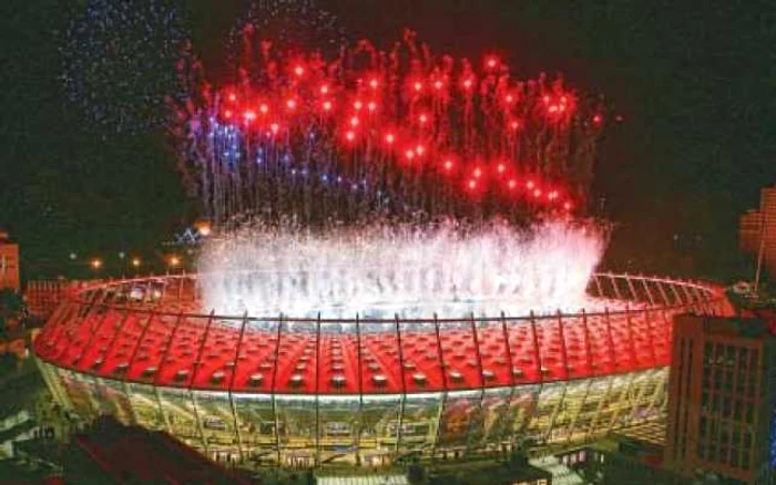 Stadionul din Kiev a semănat cu un OZN la festivitatea de premiere a Spaniei