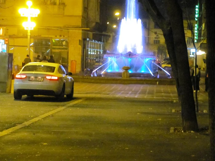 Cu Audi-ul pe strada pietonală din Timişoara Foto: Ştefan Both