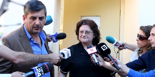 Doinita Basescu- sotia lui Mircea Basescu- pleaca de la arestul Politiei Capitalei FOTO Mediafax