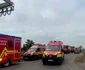 Mobilizare de forțe în zona în care a explodat drona FOTO: ISU Constața