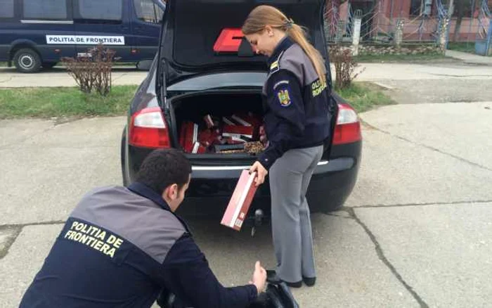 Ţigări de contrabandă, confiscate FOTO STPF Mehedinţi