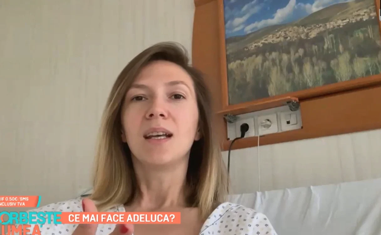 Adela Popescu a intrat vineri în direct la "Vorbește lumea", iar spre seară a fost externatăfoto: captură PRO TV