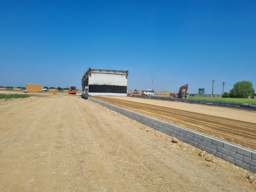 Lucrări pe şantierul Centurii Timişoara-Sud FOTO DRDP Timişoara