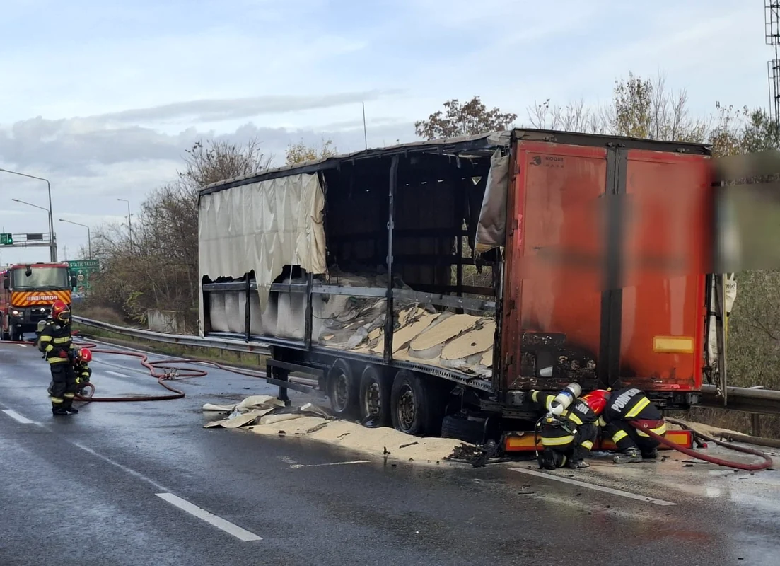 Incendiul a fost lichidat. FOTO ISU Ialomița