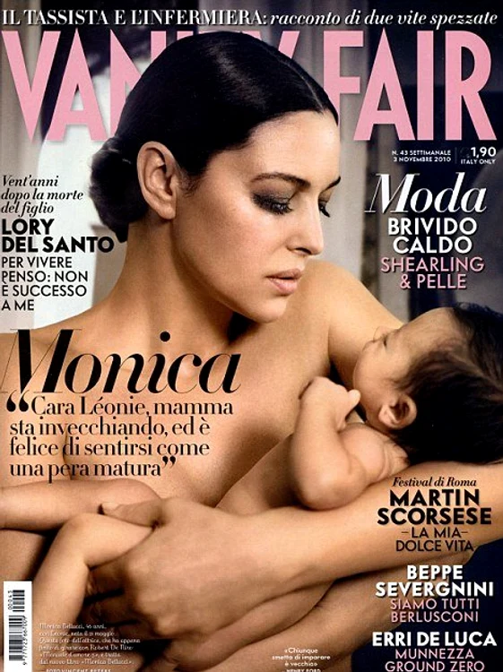 Monica Belluci pe coperta Vanity Fair