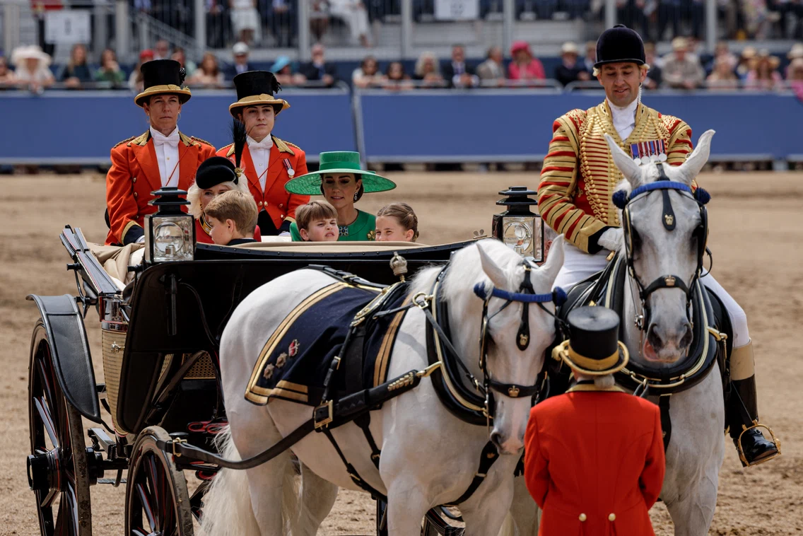 Kate Middleton, Camilla, copiii Wales la Trooping The Colour 2023, Getty 