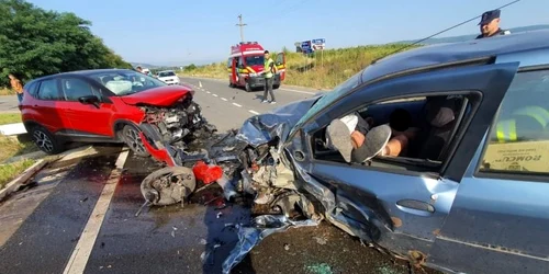 accident in zona localitatii turdas foto ipj hunedoara