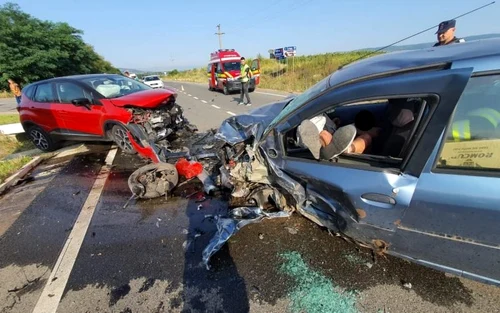 accident in zona localitatii turdas foto ipj hunedoara