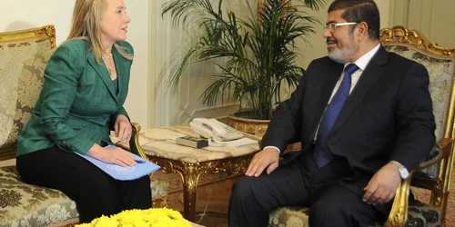 Hillary Clinton şi Mohamed Morsi