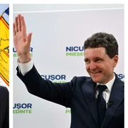 George Simion Nicusor Dan castigatori ai primului tur, 4 mai 2025  Foto Mediafax  Inquam Photos jpg