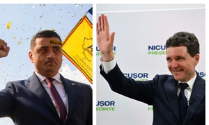 George Simion Nicusor Dan castigatori ai primului tur, 4 mai 2025  Foto Mediafax  Inquam Photos jpg