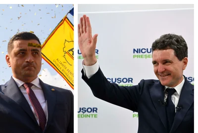 George Simion Nicusor Dan castigatori ai primului tur, 4 mai 2025  Foto Mediafax  Inquam Photos jpg