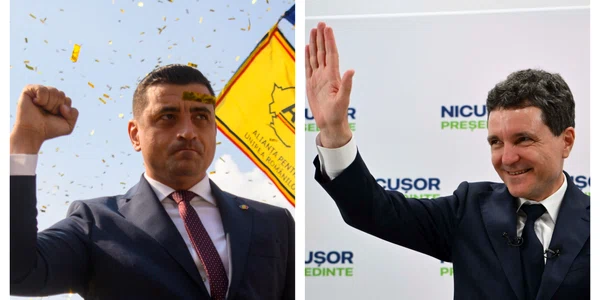 George Simion Nicusor Dan castigatori ai primului tur, 4 mai 2025  Foto Mediafax  Inquam Photos jpg