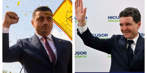 George Simion Nicusor Dan castigatori ai primului tur, 4 mai 2025  Foto Mediafax  Inquam Photos jpg