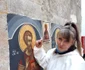 Gabriela Szilagi a învățat să realizeze o frescă 