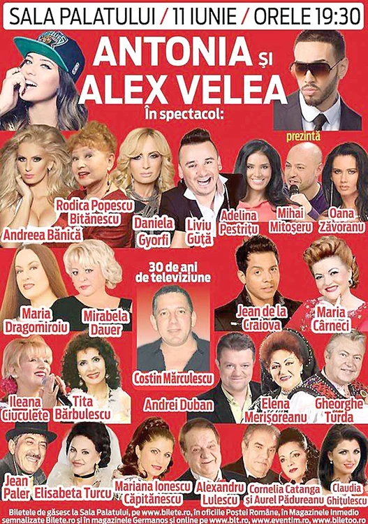 Managerul Antoniei  şi al lui Alex Velea a  confirmat pentru Click! că  aceştia nu vor cânta în  spectacolul lui Mărculescu