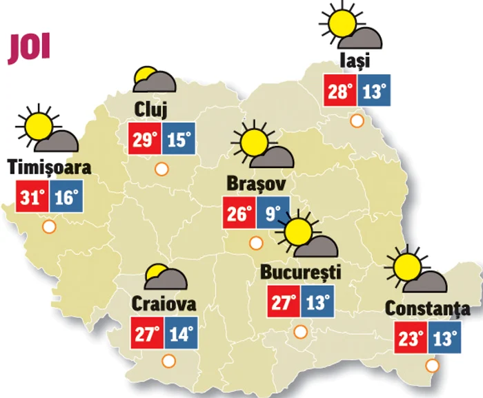 Prognoza meteo 21 mai anunță că vremea se menține frumoasă