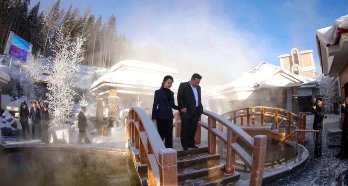Kim Jong Un și fiica lui au vizitat noua stațiune (Foto: KCNA)