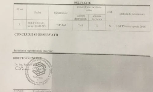 Rezultatele probelor recoltate de la Spitalul Floreasca jpeg
