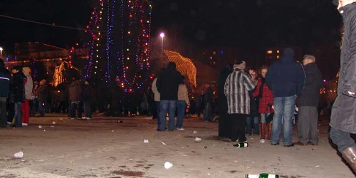 Reşiţenii au sărbătorit Revelionul în centrul oraşului