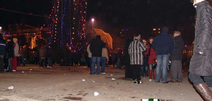Reşiţenii au sărbătorit Revelionul în centrul oraşului