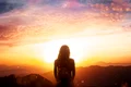 back view woman astral wallpaper jpg