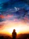 back view woman astral wallpaper jpg