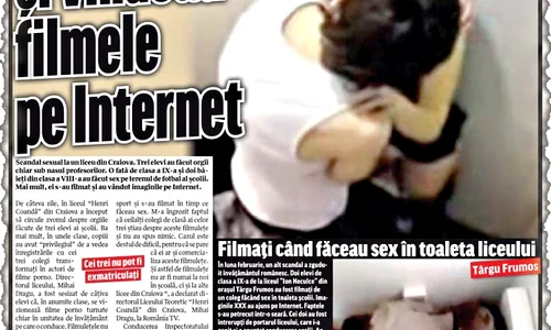 Elevii au venit înarmaţi  cu pancarde pe care au  scris mare: ‘’Coandă  nu există fără Dragu’’ (FOTO: ANDREEA MITRACHE) jpeg