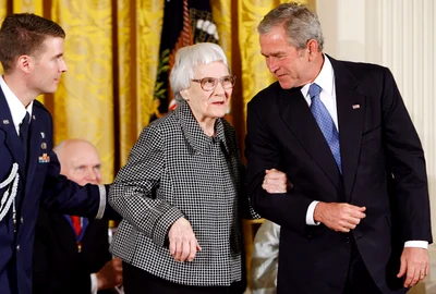 harper lee george bush GettyImages 77696315 jpg
