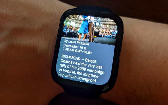 Oppo watch aplicatie Washington Post