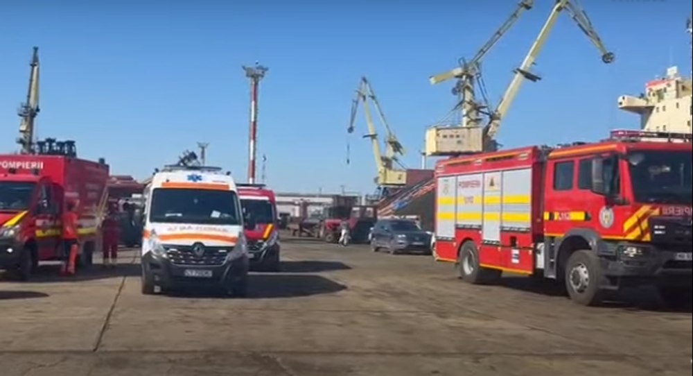 Patru muncitori români au murit în incendiul izbucnit pe un vas din Șantierul Naval Midia VIDEO