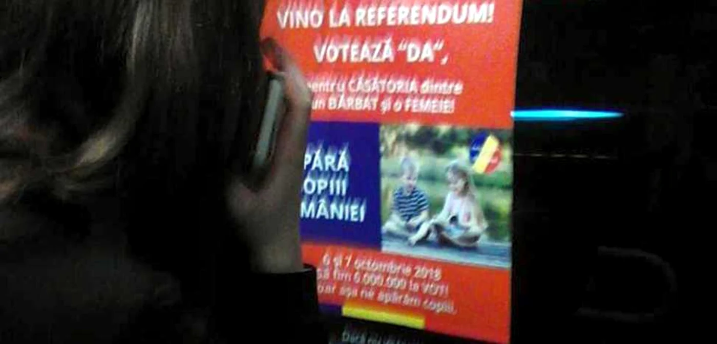Publicitate pentru referendum la Galaţi FOTO Alexandra Teodorescu