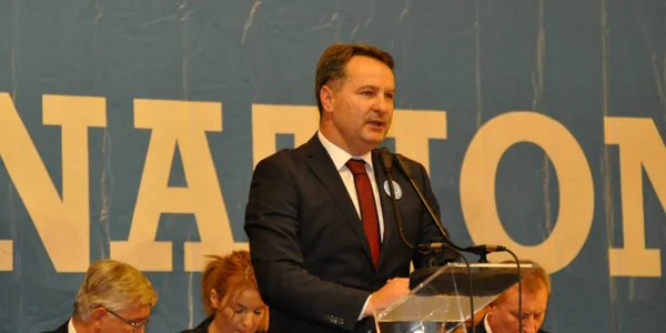 Laurenţiu Baranga la Consiliul Naţional Extraordinar al Forţei Civice din decembrie 2013 Foto Adevărul - credit Jurnal politic de Vâlcea