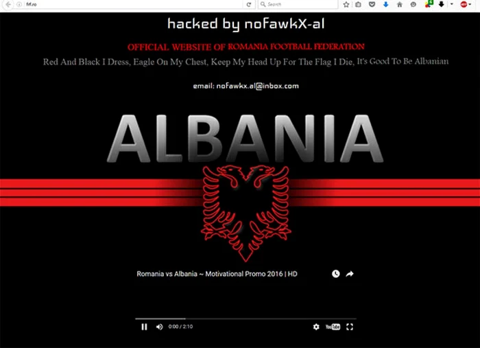 Siteul FRF a fost ţitna hackerilor albanezi