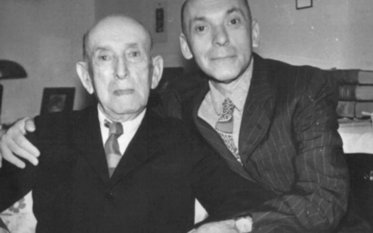 Nicolae Steinhardt, alături de tatăl său, Oskar Steinhardt. Foto arhivă